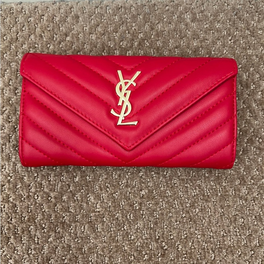 Red Quilted Wallet NEW